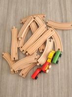 Houten Treinbaan met Auto's, Ophalen of Verzenden, Gebruikt, Rij- of Hobbelspeelgoed