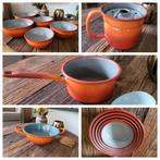 Emaille oranje Vintage, Antiek en Kunst, Ophalen of Verzenden