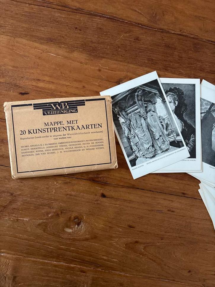 Wereldbibliotheek Kunstprentkaarten Set, Verzamelen, Ansichtkaarten | Nederland, Ongelopen, 1920 tot 1940, Verzenden
