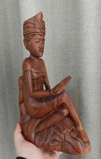 Balinees lontar houtsnijwerk beeld Indonesie antiek hout, Antiek en Kunst, Ophalen of Verzenden