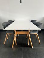 Zuiver Design Eetset met 4 Flexback en High on Wood tafel, Ophalen of Verzenden, Gebruikt
