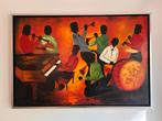 Olieverf Schilderij - Jazz Muzikanten, Antiek en Kunst, Ophalen