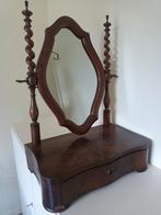Antieke Kaptafel met Spiegel, Antiek en Kunst, Ophalen, Ovaal, Minder dan 50 cm, Minder dan 100 cm