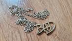 Zilverkleurige 'BAD' Ketting Michael Jackson King of Pop, Verzamelen, Ophalen of Verzenden, Zo goed als nieuw