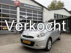 Nissan Micra 1.2 Tekna 5drs Unieke lage km stand (bj 2011), Stof, Gebruikt, Beige, 82 pk