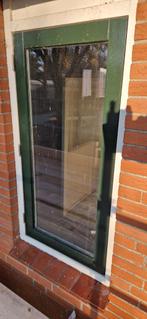 Hardhouten draairaam met dubbelglas., Doe-het-zelf en Verbouw, Glas en Ramen, Ophalen, Gevelraam of Ruit, Gebruikt, 80 tot 120 cm