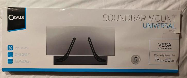 Cavus Universele Soundbar Mount - Nieuw in Doos, Audio, Tv en Foto, Televisie-accessoires, Nieuw, Ophalen of Verzenden