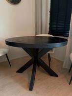 HUUS Apeldoorn Eettafel - 110cm - Zwart, Huis en Inrichting, Ophalen, Gebruikt, 100 tot 150 cm, Rond