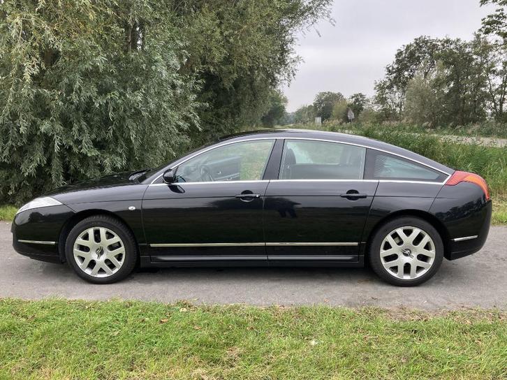 Citroën C6 3.0 V6 24V AUT 2007 Lignage, Noir Obsidian, Auto's, Citroën, Particulier, C6, ABS, Adaptieve lichten, Airbags, Airconditioning