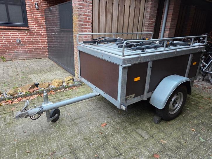 Bagagewagen met klep en fietsendragers, Auto diversen, Aanhangers en Bagagewagens, Gebruikt, Ophalen