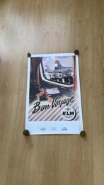 KLM poster Bon Voyage, Verzamelen, Luchtvaart en Vliegtuigspotten, Nieuw, Ophalen of Verzenden, Kaart, Foto of Prent