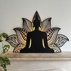 Metalen wanddecoratie Buddha lotus mandala LED, Ophalen of Verzenden, Nieuw