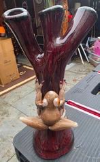 Handgeblazen vaas met kikker. Uniek exemplaar., Ophalen of Verzenden