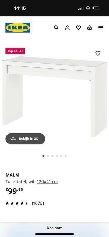Ikea kaptafel wit
