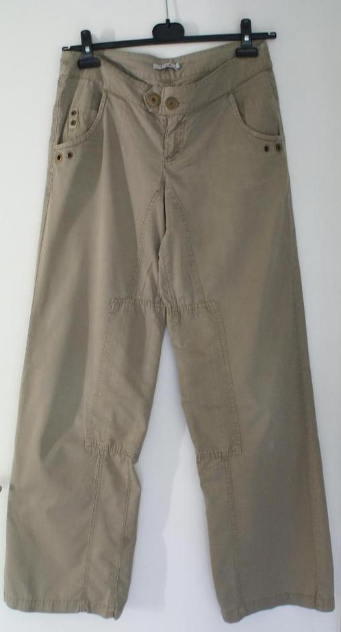 Beige (baggy) broek, merk VILA, maat S., Kleding | Dames, Broeken en Pantalons, Zo goed als nieuw, Maat 36 (S), Beige, Lang, Ophalen of Verzenden