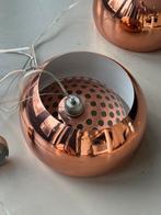 Koperkleurige Hanglampen Set van 3, Huis en Inrichting, Lampen | Hanglampen, Ophalen of Verzenden, Gebruikt, Metaal, Minder dan 50 cm