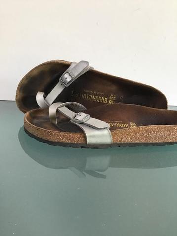 GRATIS VERZENDEN | BIRKENSTOCK PIAZZA zilveren slippers 38 beschikbaar voor biedingen