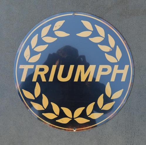 Triumph ‘roestig’ bord caferacer Bonneville scramble, Verzamelen, Merken en Reclamevoorwerpen, Nieuw, Reclamebord, Ophalen of Verzenden