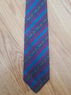 Paars/turquoize zijde Van Gils stropdas ***zgan***, Kleding | Heren, Stropdassen, Paars, Zo goed als nieuw, Met patroon, Van Gils