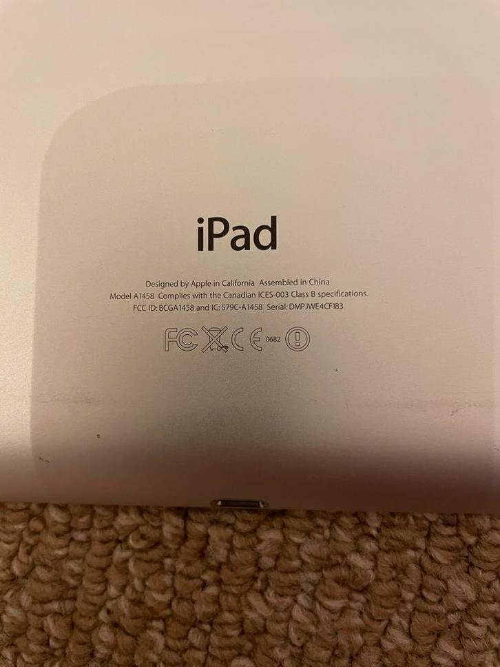 Apple iPad (4e generatie), Computers en Software, Apple iPads, Gebruikt, Apple iPad, Wi-Fi, 9 inch, 16 GB, Zilver, Ophalen of Verzenden