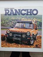 Matra Simca Rancho folder 1978, Ophalen of Verzenden, Zo goed als nieuw