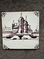 Antieke Mangaan Tegel 1700-150 Kerk nr 1, Antiek en Kunst, Ophalen of Verzenden