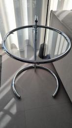 Origineel Eileen Gray E1027 tafeltje chroom Vintage, Minder dan 55 cm, Gebruikt, Metaal of Aluminium, Ophalen