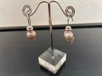Zilveren wilde parel oorhangers, Ophalen of Verzenden, Nieuw, Wit, Overige materialen