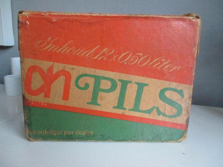 AH pils karton albert heijn Zaandam 1 gulden 50 statiegeld, Antiek en Kunst, Curiosa en Brocante, Ophalen of Verzenden