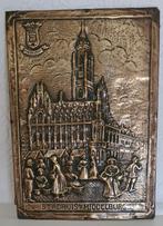 Latoen plaat reliëf Stadhuis Middelburg jaren '50 '60., Ophalen of Verzenden