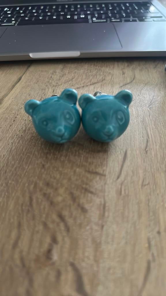 Twee leuke knopjes met berenhoofd., Ophalen of Verzenden, Zo goed als nieuw, Overige materialen, Minder dan 25 cm