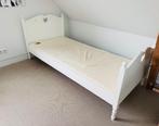 1 persoons meidenbed wit met hartjes, Ophalen, Gebruikt, 90 cm, Eenpersoons