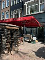 2 STUKS ROOD PARASOL 3X4 METER MET PARASOLVOET, Tuin en Terras, Parasols, Ophalen, Kantelbaar, Overige typen, Nieuw