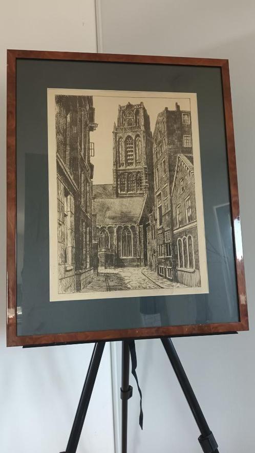 Ger Hoogman? Rotterdam Lange Torenstraat, Antiek en Kunst, Kunst | Etsen en Gravures, Ophalen