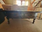 Gratis op te halen donkerbruine tafel met 2 lades, Ophalen, Gebruikt, 50 tot 100 cm, 100 tot 150 cm