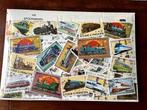 Spoorwegen postzegels (100 stuks), Ophalen of Verzenden, Gestempeld, Treinen