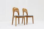 Vintage Deense eetkamerstoelen door Niels Koefoed, Huis en Inrichting, Stoelen, Ophalen, Hout, Twee, Blauw