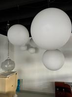 Div. Glashutte Limburg bol, globe lampen satijn wit chrome, Ophalen of Verzenden, Zo goed als nieuw, Minder dan 50 cm