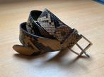 Italiaanse python slangenleer riem ceintuur 104 cm 3,5 breed, Kleding | Heren, Bruin, Verzenden, Echt leder, Riem of Ceintuur