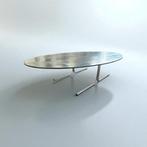 Vintage XL glazen coffee table /salontafel met chromen frame, Ophalen