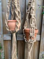 Macrame wandhangers in zeer goede staat, Tuin en Terras, Bloempotten, Kunststof, Rond, Binnen, Ophalen of Verzenden