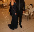 Avondjurk / abiye, Ophalen, Galajurk, Blauw, Zo goed als nieuw