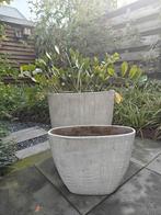 Set bloempotten, binnen of buiten., Tuin en Terras, Ophalen, Steen, Minder dan 30 cm, Minder dan 60 cm