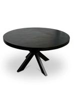 Eettafel visgraat zwart rond 130cm