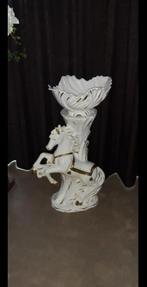 Porseleinen paard met bloemenhouder, Huis en Inrichting, Woonaccessoires | Vazen, Ophalen, Wit, Aardewerk of Porselein, Nieuw
