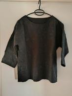 Massimo dutto merk blouse zwart stevige geborduurde stof, Ophalen of Verzenden, Zo goed als nieuw, Zwart, Lange mouw