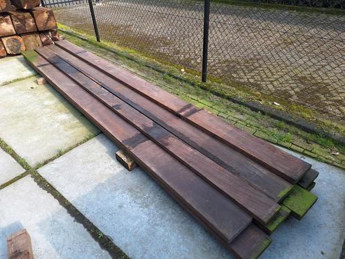 Azobe hardhouten planken 4cm dik  10m2, Tuin en Terras, Palen, Balken en Planken, Zo goed als nieuw, Planken, 250 cm of meer, Ophalen