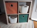 Kubusvormige opberger, Huis en Inrichting, Tafels | Sidetables, Ophalen, 100 tot 150 cm, Zo goed als nieuw, Overige houtsoorten