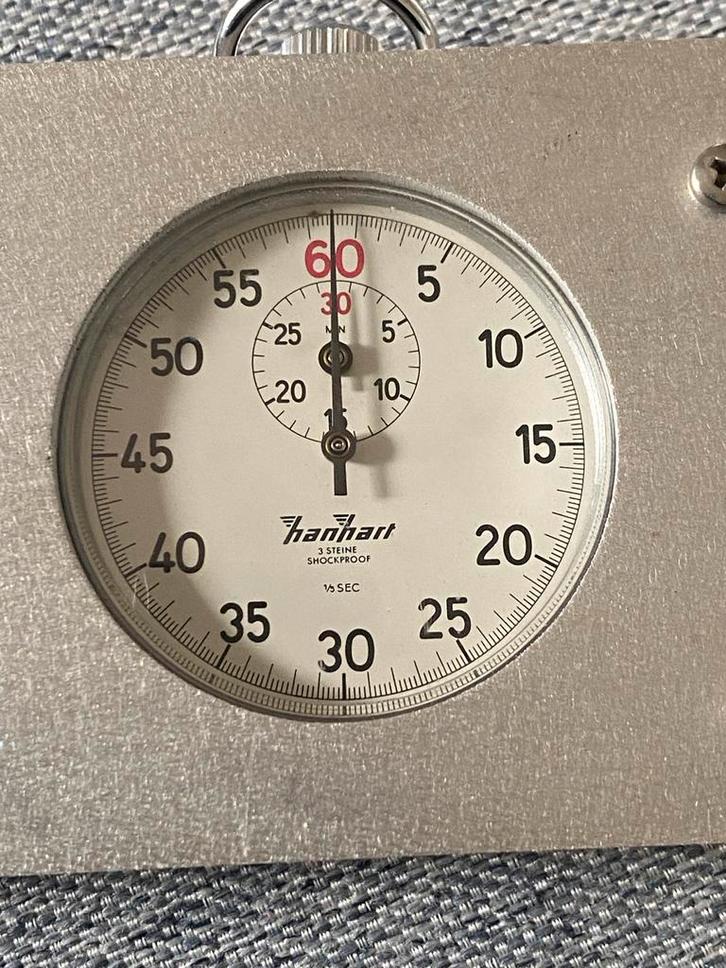2x Hanhart Stopwatch 3 Jewels + Montage Frame ~ Rally, Antiek en Kunst, Antiek | Klokken, Verzenden
