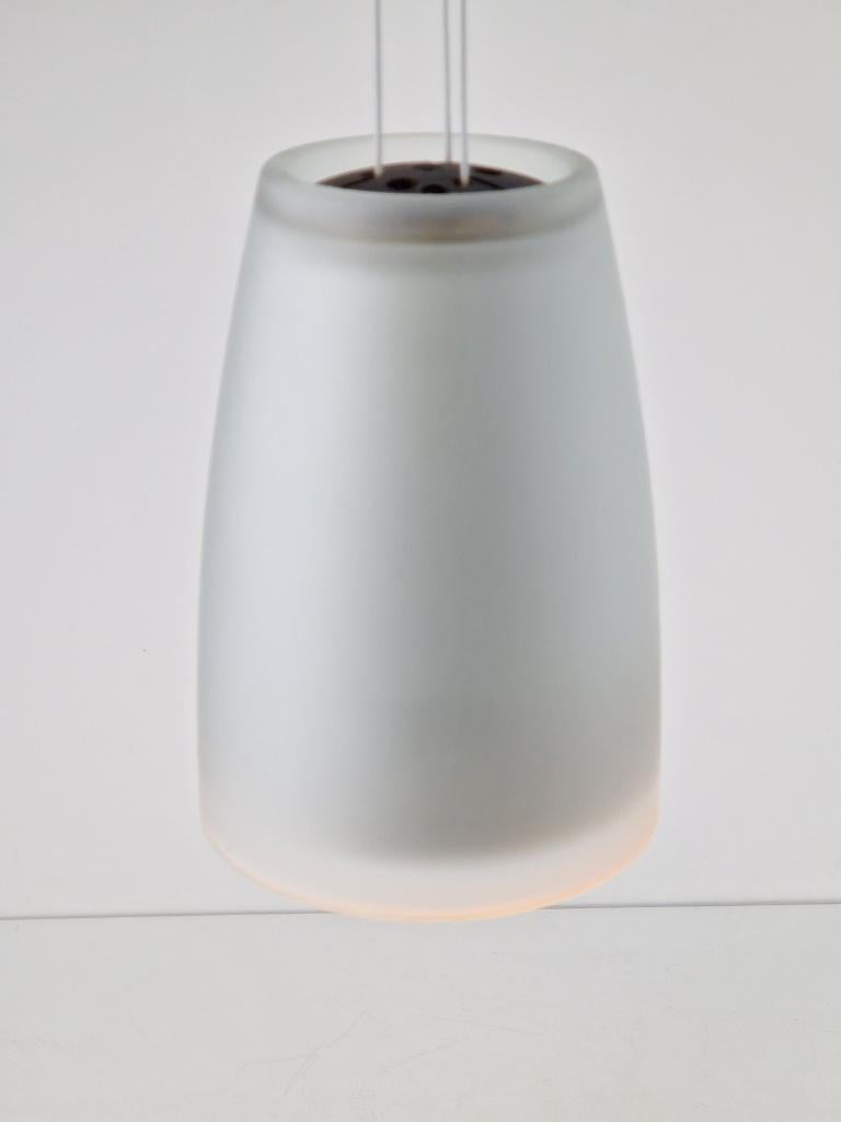 Vintage tre ci luce luna 3525 hanglamp glas ’90 italian, Huis en Inrichting, N, Vintage, Ophalen of Verzenden, Minder dan 50 cm